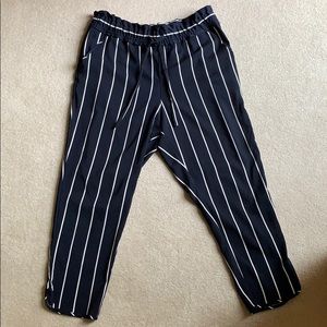 Navy Blue Zara Cropped Joggers